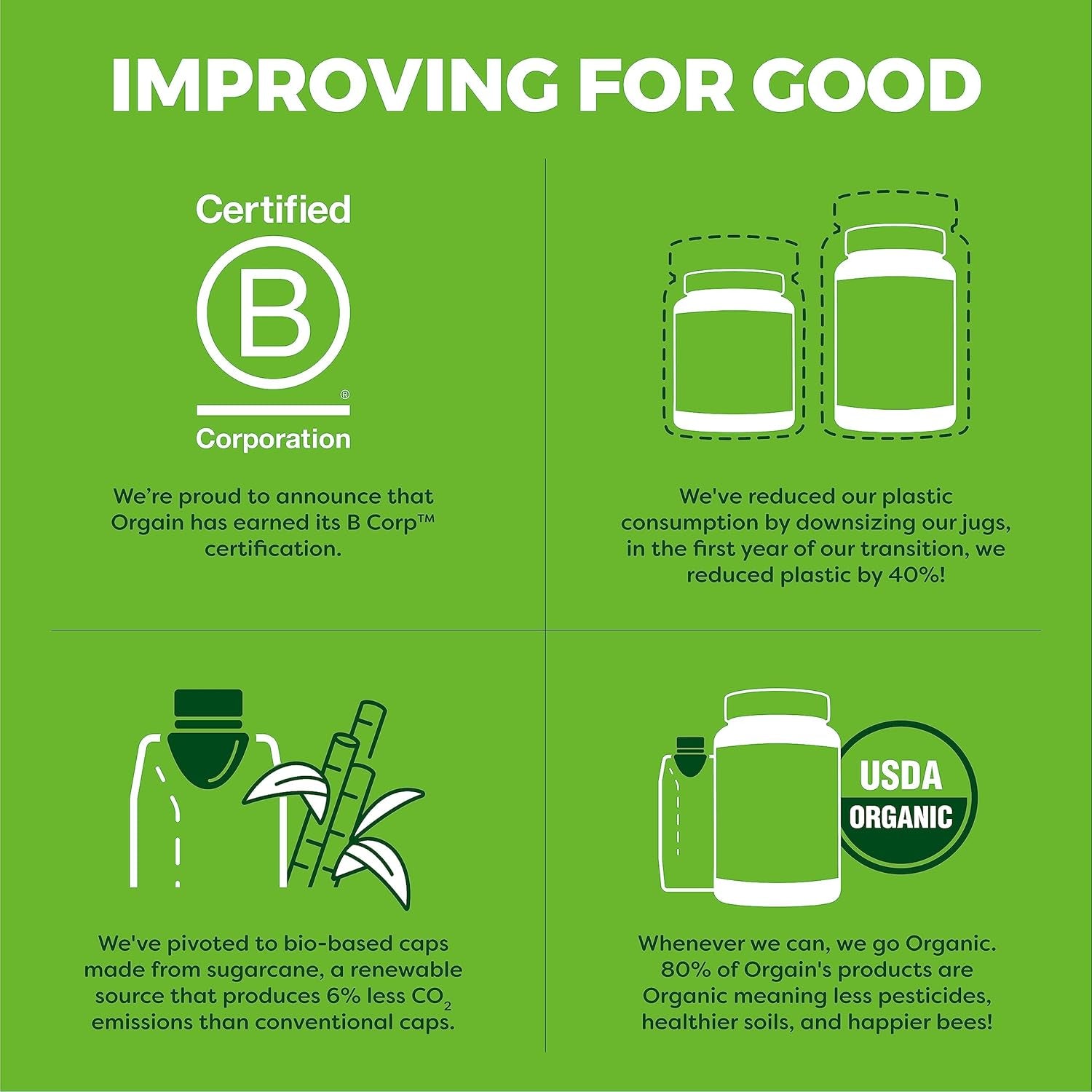 Organic Unflavored Vegan Protein Powder, Natural Unsweetened - 21G of Plant Based Protein, Non Dairy, Gluten Free, No Sugar Added, Soy Free, Non-Gmo, 1.59 Lb (Packaging May Vary)