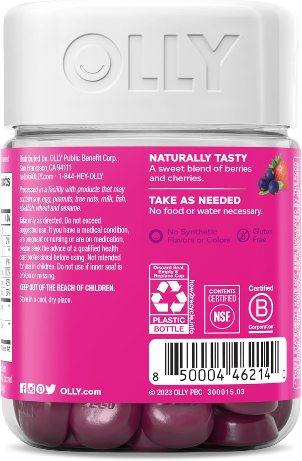 Immunity Gummy, Immune Support, Elderberry, Zinc, Vitamin C, Supplement, Berry Flavor, 15 Day Supply - 45 Count