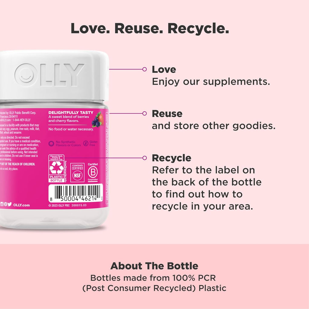 Immunity Gummy, Immune Support, Elderberry, Zinc, Vitamin C, Supplement, Berry Flavor, 15 Day Supply - 45 Count